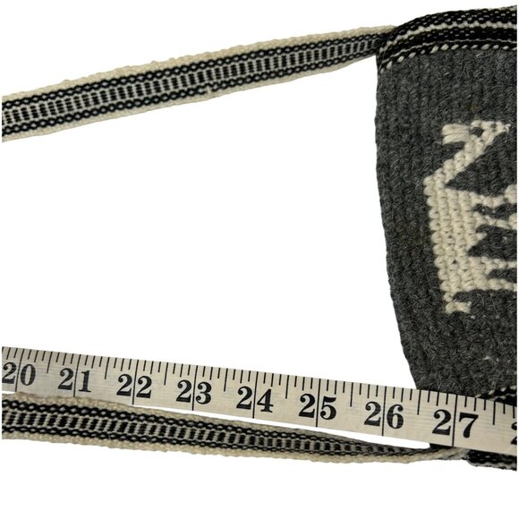 Handmade Woolen Crossbody Bag Horse and Tribal Pattern Cowgirl Core Southwest - Picture 3 of 9